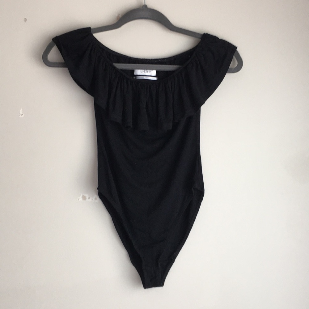 Urban Outfitters Black off the shoulder body suit